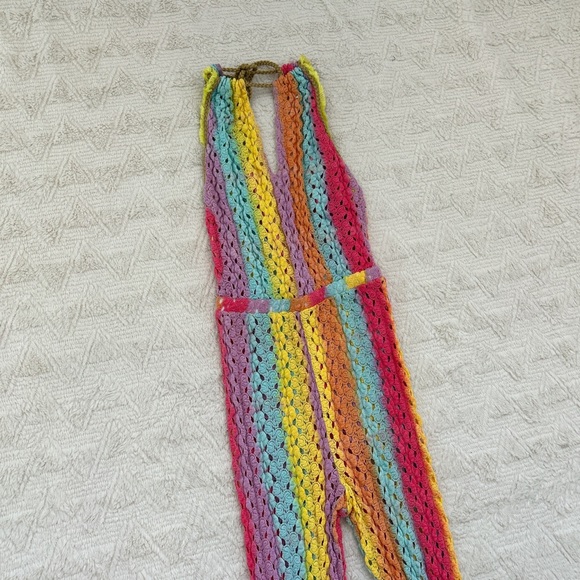 Chio rainbow knit crochet jumpsuit - Picture 3 of 4